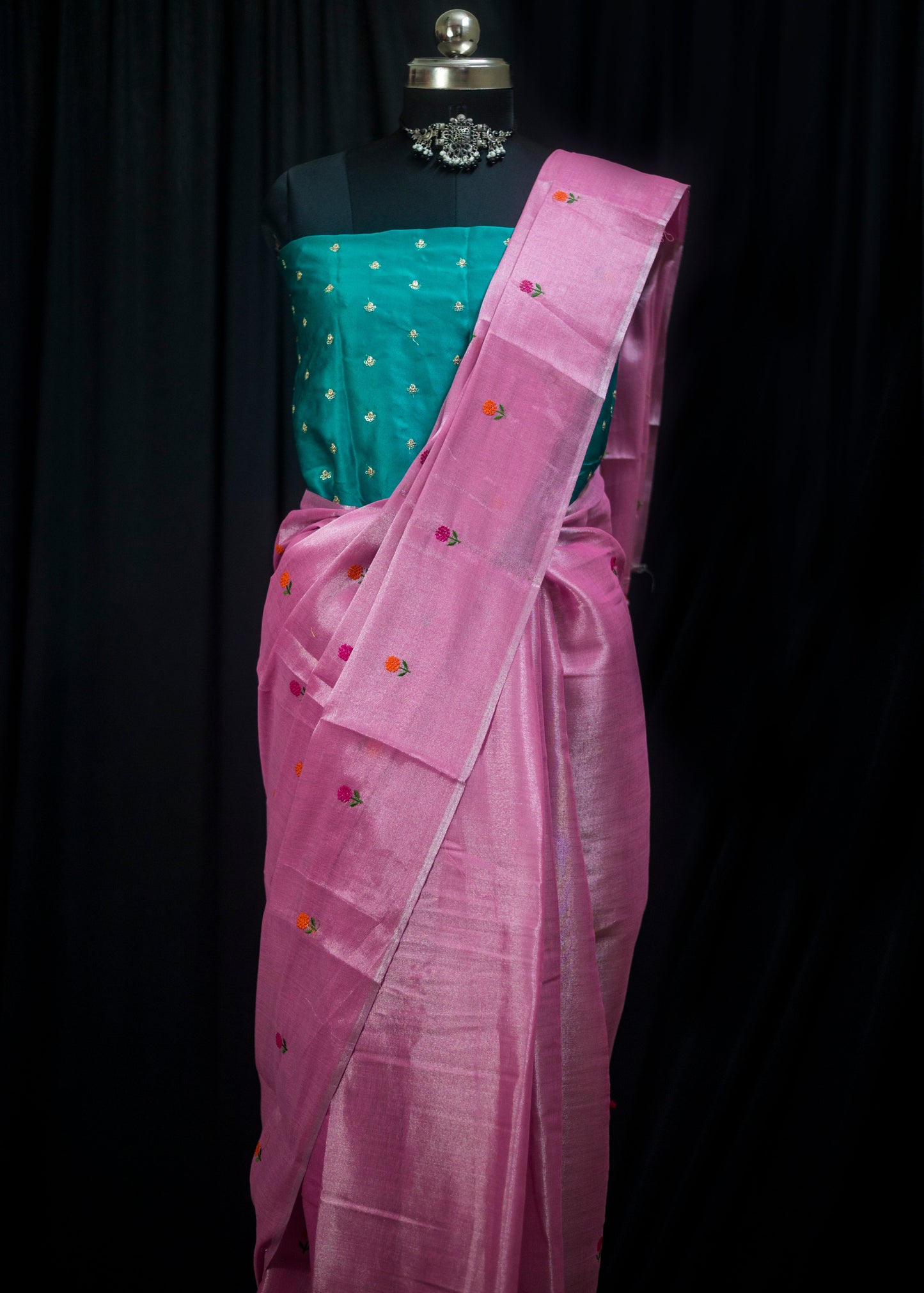 Premium Linen Silk Blend with Shimmer Finish