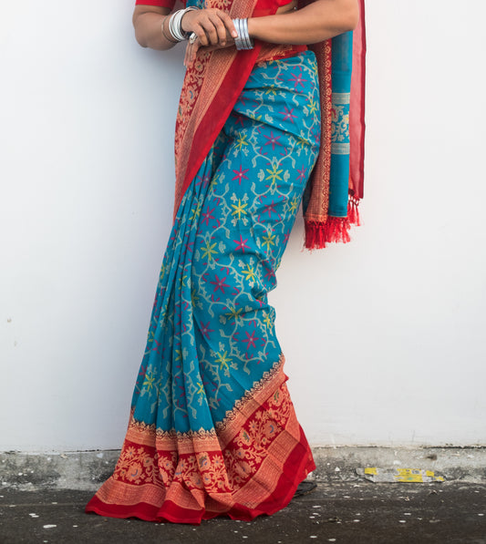 Patola/Ikat Design Saree