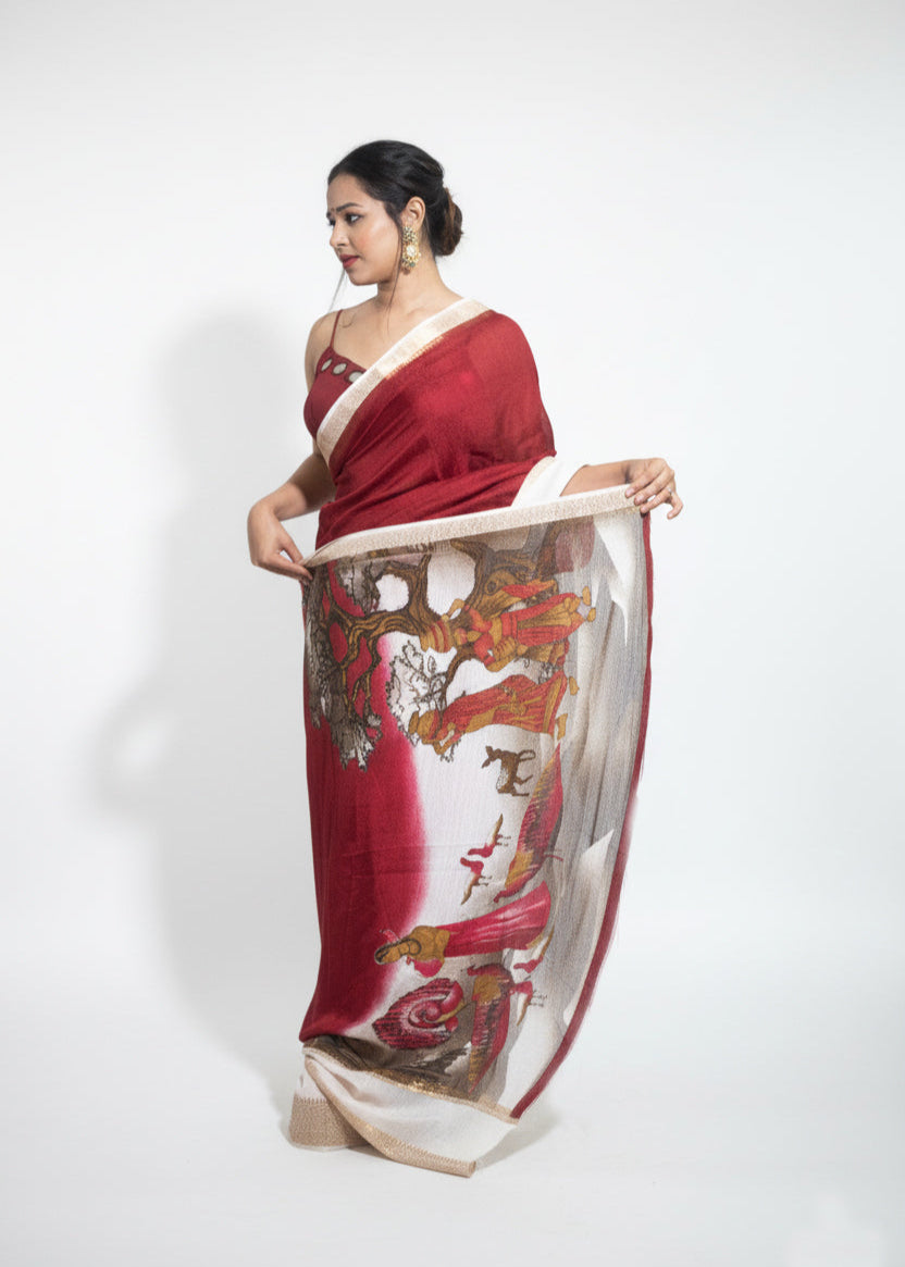 Premium Mysore Silk Crape Saree