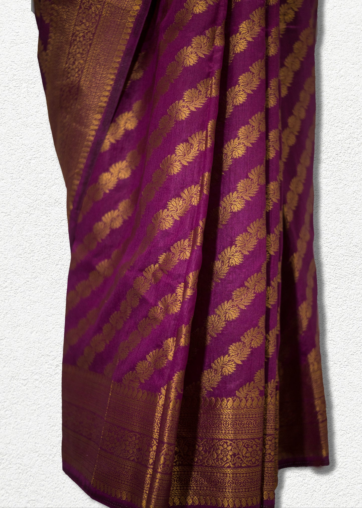 Soft Banarasi silk blend saree with zari motifs and lightweight drape