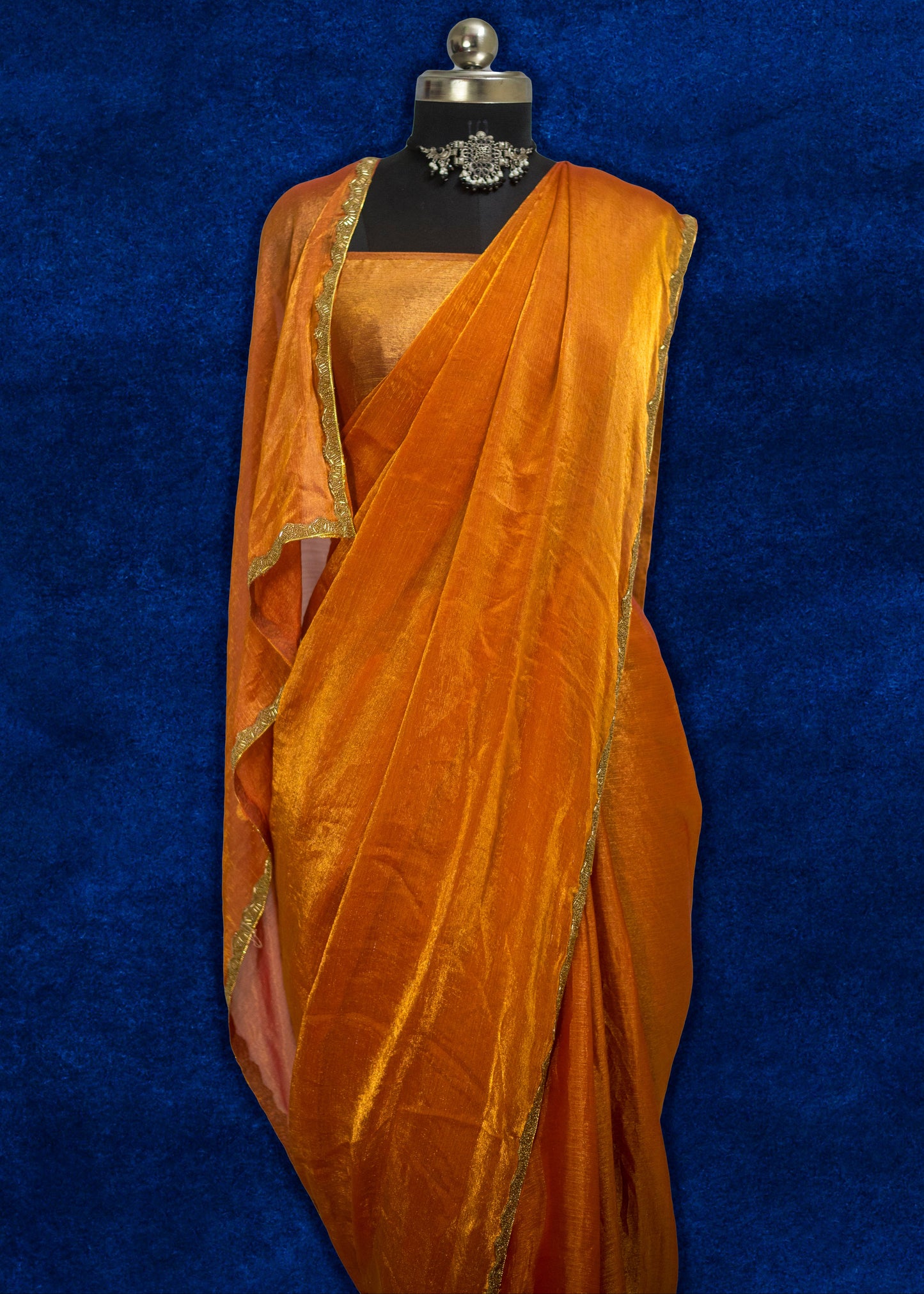 Premium Fendy chiffon soft silk saree with lightweight drape and elegant sheen