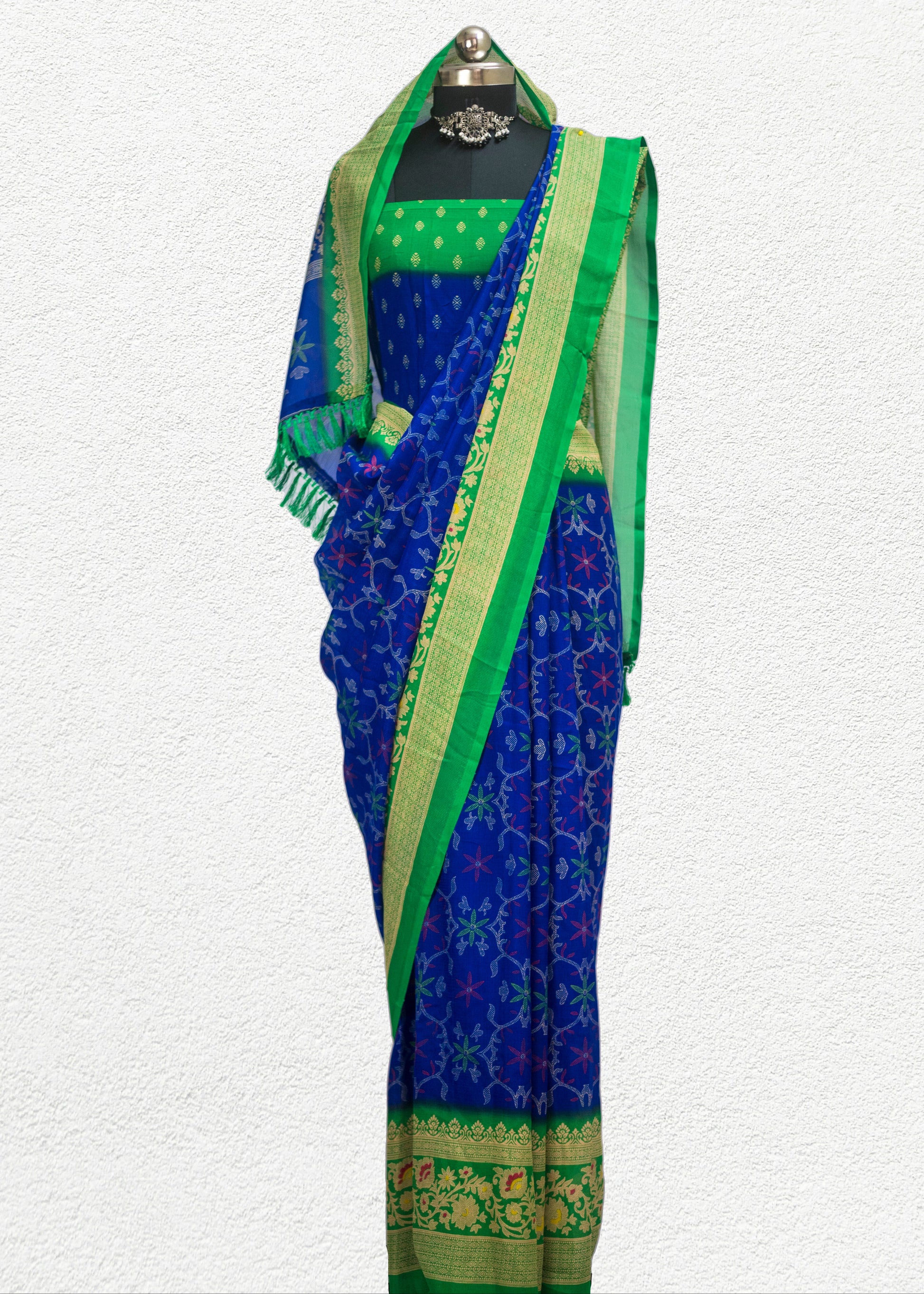 Premium soft silk blend saree with lightweight drape and elegant sheen