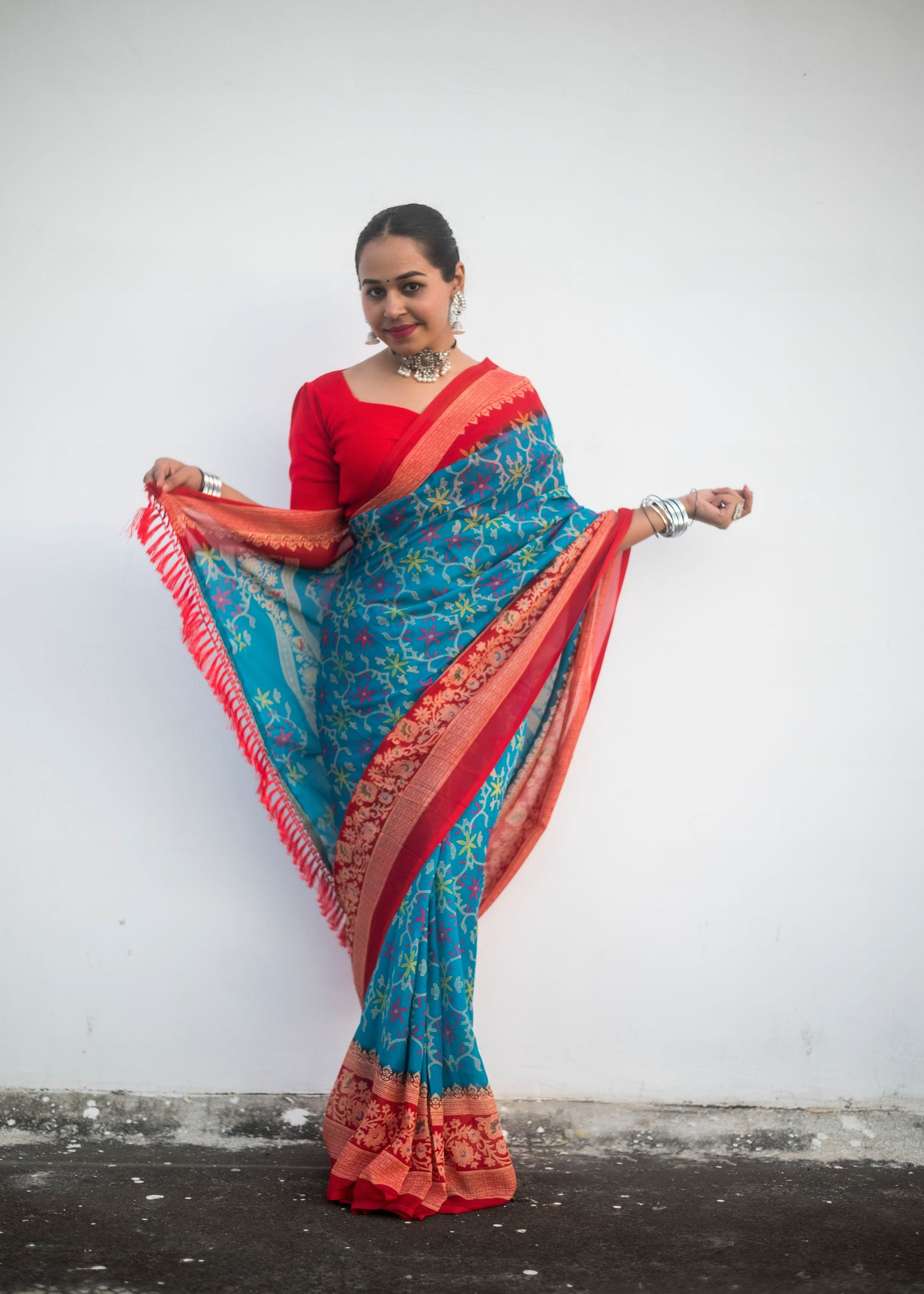 Patola/Ikat Design Saree
