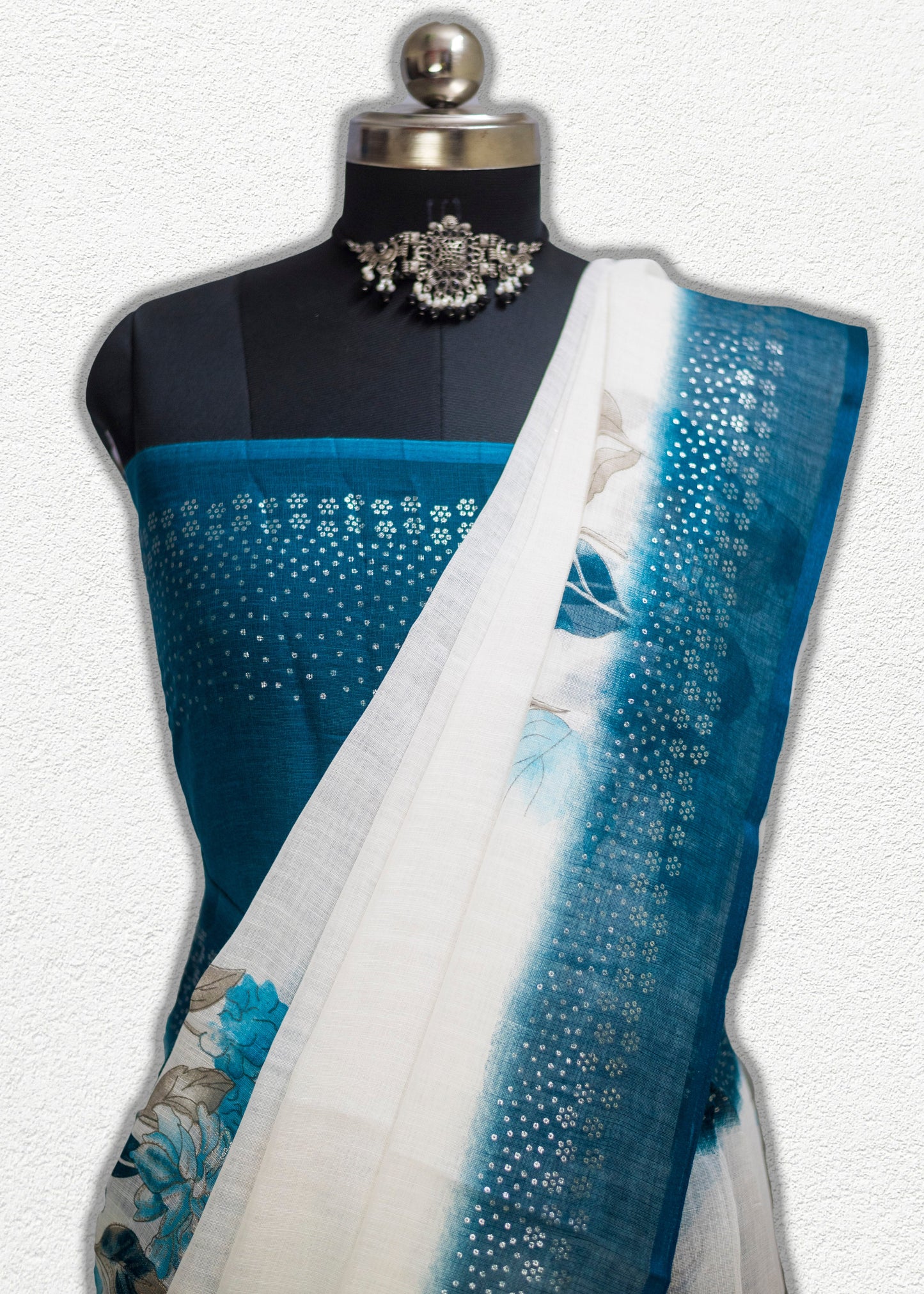 Soft handwoven khadi cotton saree with natural texture and elegant drape