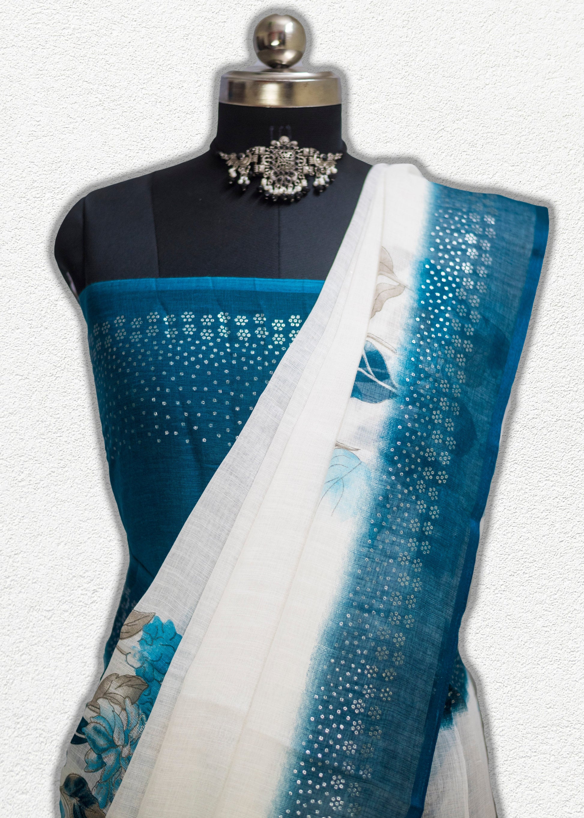 Soft handwoven khadi cotton saree with natural texture and elegant drape