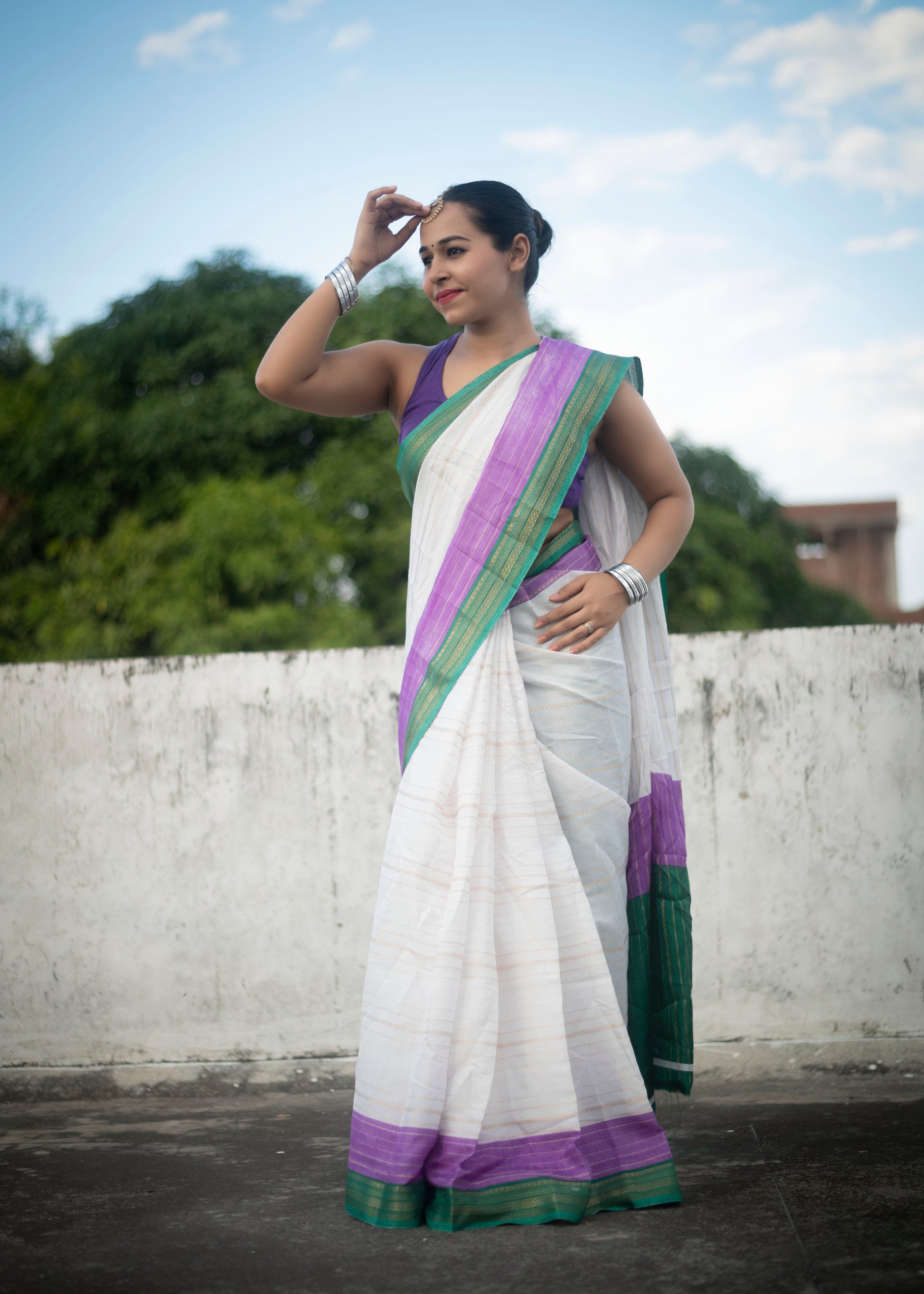 Silk Blend Tangail Saree 