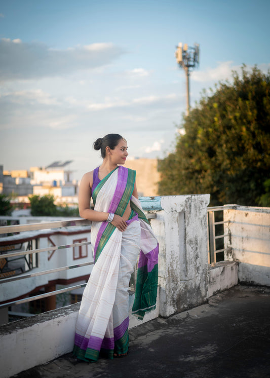 Silk Blend Tangail Saree 